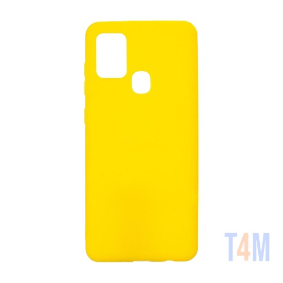 Capa de Silicone para Samsung Galaxy A21s Amarelo